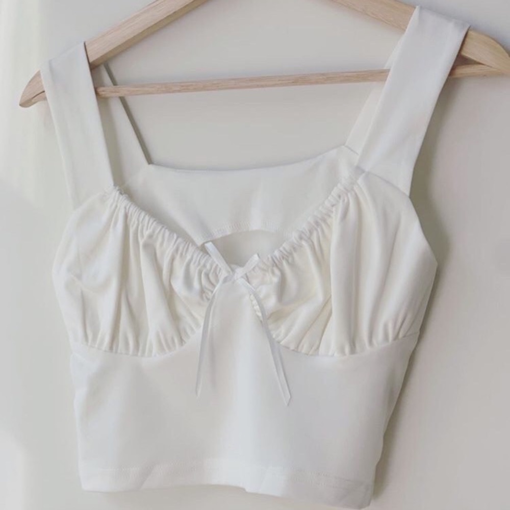 Awoke Vintage White Ruched Top